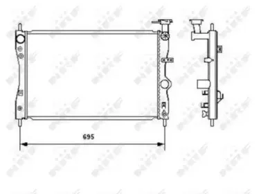 53464 NRF Радиатор, охлаждение двигателя