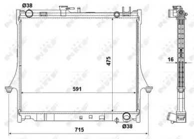 53540 NRF Радиатор, охлаждение двигателя