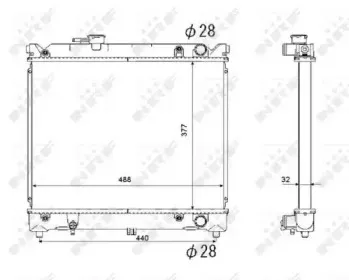 53566 NRF Радиатор, охлаждение двигателя