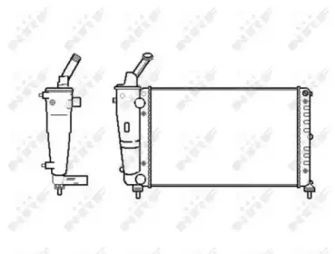 53620 NRF Радиатор, охлаждение двигателя