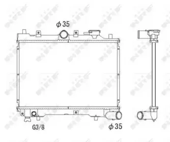 536510 NRF Радиатор, охлаждение двигателя