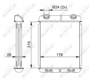 53669 NRF Теплообменник, отопление салона