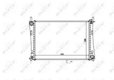 53740 NRF Радиатор, охлаждение двигателя