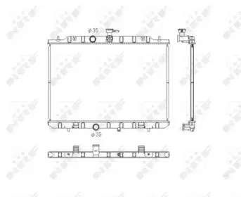 53762 NRF Радиатор, охлаждение двигателя