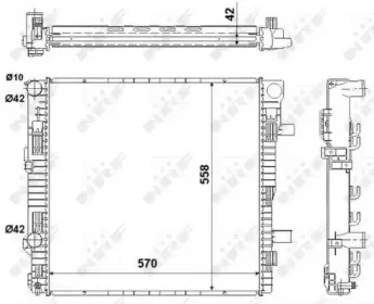 53896 NRF Радиатор, охлаждение двигателя
