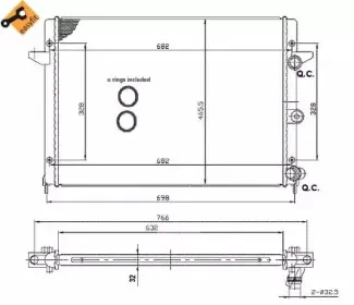 53959 NRF Радиатор, охлаждение двигателя