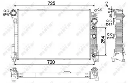 53968 NRF Радиатор, охлаждение двигателя
