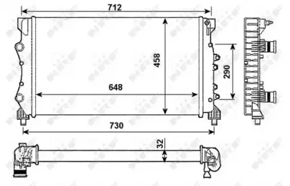 53990 NRF Радиатор, охлаждение двигателя