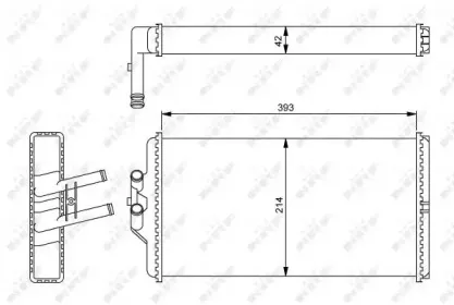 54241 NRF Теплообменник, отопление салона