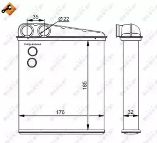 54271 NRF Теплообменник, отопление салона