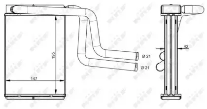 54330 NRF Теплообменник, отопление салона