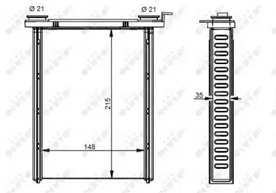 54346 NRF Теплообменник, отопление салона