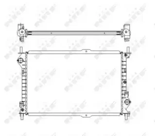 54755 NRF Радиатор, охлаждение двигателя