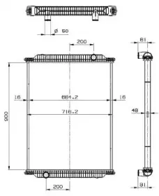 549700 NRF Радиатор, охлаждение двигателя