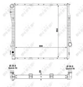 55330 NRF Радиатор, охлаждение двигателя