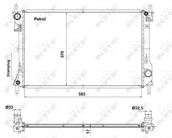 56041 NRF Радиатор, охлаждение двигателя