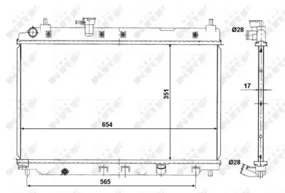 56048 NRF Радиатор, охлаждение двигателя