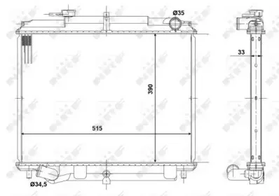 56083 NRF Радиатор, охлаждение двигателя