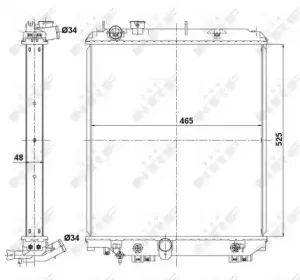 56111 NRF Радиатор, охлаждение двигателя