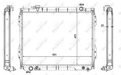 56119 NRF Радиатор, охлаждение двигателя