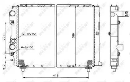 58002 NRF Радиатор, охлаждение двигателя