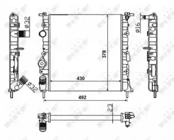58023 NRF Радиатор, охлаждение двигателя