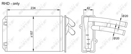 58035 NRF Теплообменник, отопление салона
