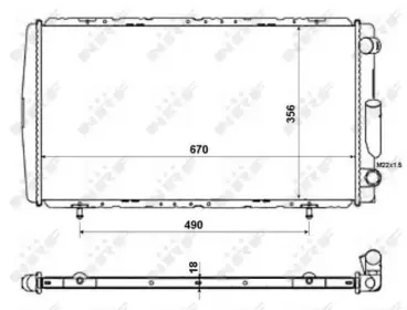 58111 NRF Радиатор, охлаждение двигателя