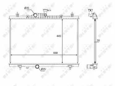 58394 NRF Радиатор, охлаждение двигателя