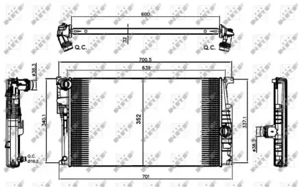 58411 NRF Радиатор, охлаждение двигателя