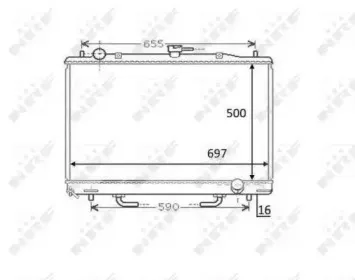 58448 NRF Радиатор, охлаждение двигателя