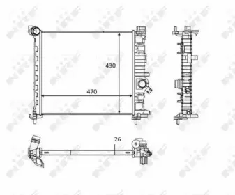 58473 NRF Радиатор, охлаждение двигателя