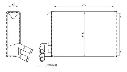 58524 NRF Теплообменник, отопление салона