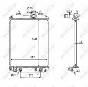 58538 NRF Радиатор, охлаждение двигателя
