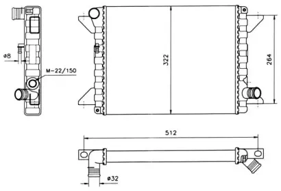 58565 NRF Радиатор, охлаждение двигателя