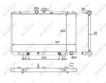 58610 NRF Радиатор, охлаждение двигателя