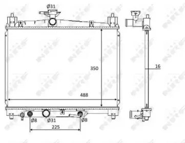 58644 NRF Радиатор, охлаждение двигателя
