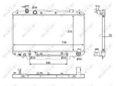 58646 NRF Радиатор, охлаждение двигателя