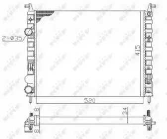 58656 NRF Радиатор, охлаждение двигателя