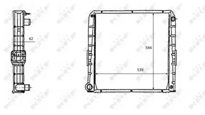 58826 NRF Радиатор, охлаждение двигателя