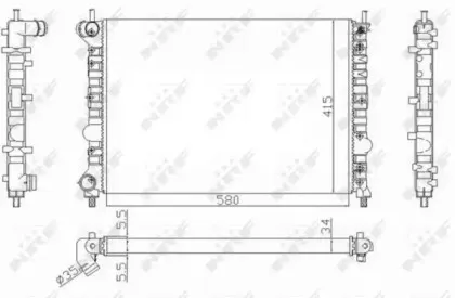 59051 NRF Радиатор, охлаждение двигателя