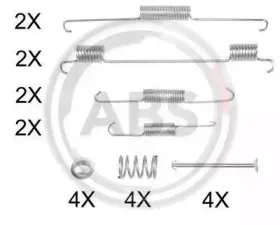 0817Q A.B.S. Комплектующие, тормозная колодка