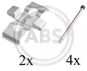 1635Q A.B.S. Комплектующие, колодки дискового тормоза