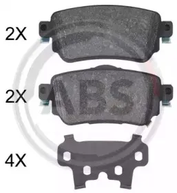 35063 A.B.S. Комплект тормозных колодок, дисковый тормоз