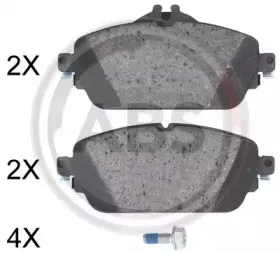 35069 A.B.S. Комплект тормозных колодок, дисковый тормоз