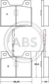 36077 A.B.S. Комплект тормозных колодок, дисковый тормоз