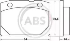 36080 A.B.S. Комплект тормозных колодок, дисковый тормоз
