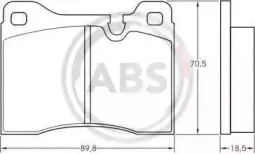 36133 A.B.S. Комплект тормозных колодок, дисковый тормоз
