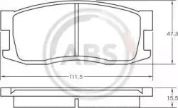 36165 A.B.S. Комплект тормозных колодок, дисковый тормоз