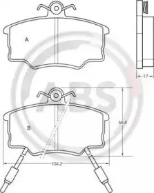 36185 A.B.S. Комплект тормозных колодок, дисковый тормоз